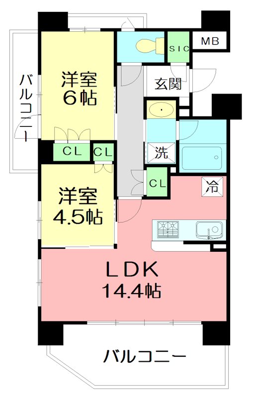 パークアクシス大船の間取り