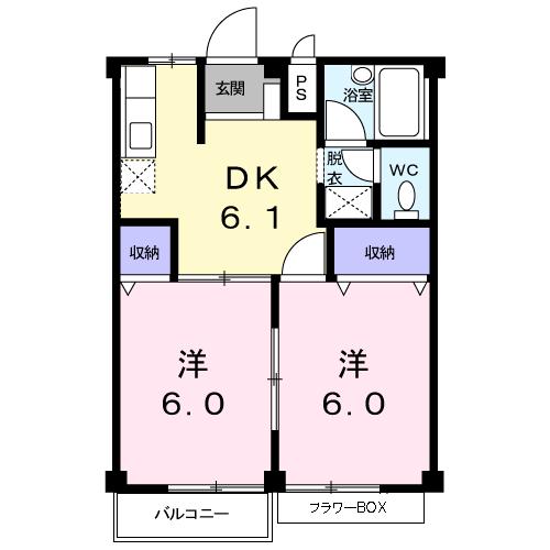 サンハイツ江藤の間取り