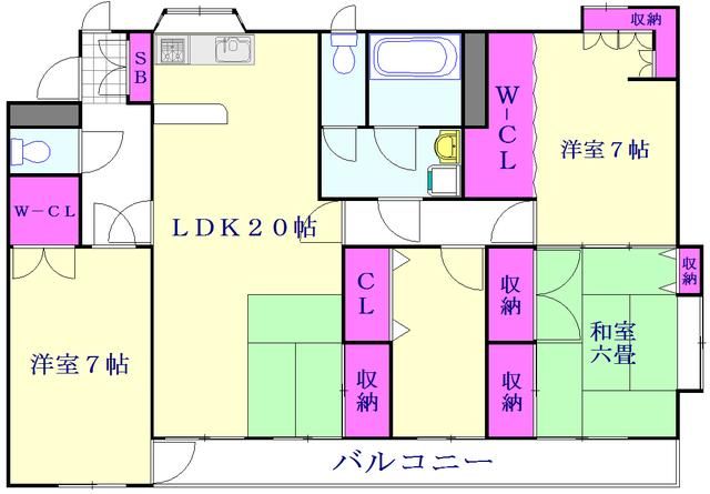 ハイバードキミの間取り