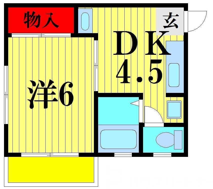 松戸市松戸新田のアパートの間取り