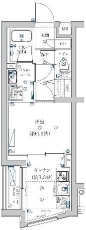 横浜市神奈川区七島町のマンションの間取り