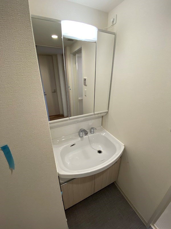 洗面設備　朝の支度にも助かる、独立の洗髪洗面化粧台