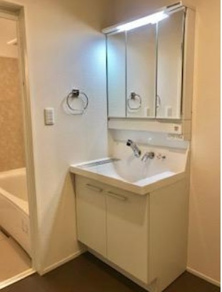 洗面設備　※同建物の別のお部屋の写真です。