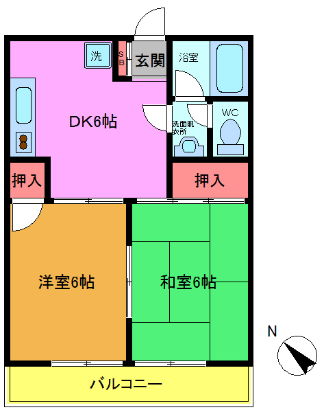 パールハイム市川の間取り写真