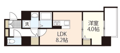 ＪＲ山陽本線 岡山駅 10階建 築5年の間取り写真