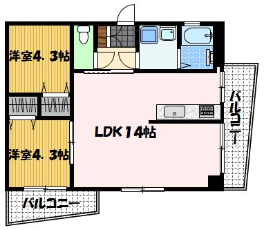 レジデンス蛍茶屋の間取り写真