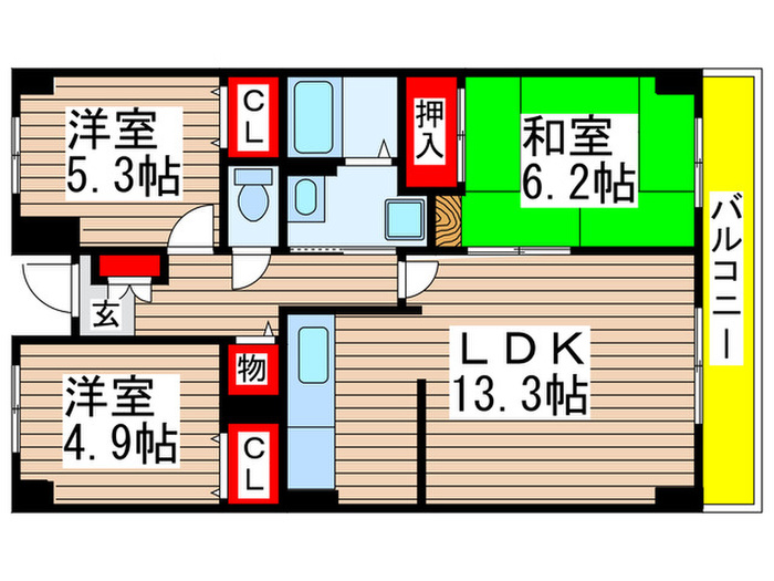 ベルレージュ船橋の間取り写真