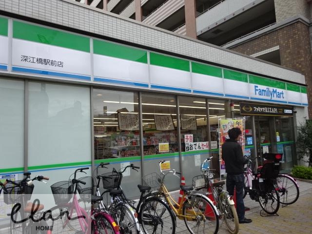 コンビニ　ファミリーマート・深江橋駅前店（コンビニ）まで408m