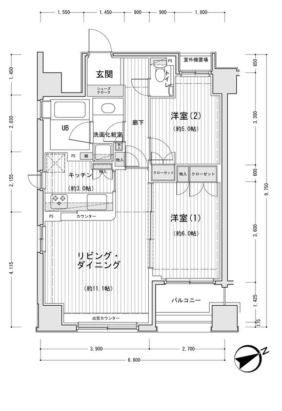 ドゥーエ銀座イーストIIの間取り写真