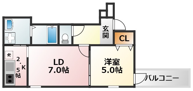 地下鉄今里筋線 井高野駅 徒歩4分 3階建 築6年の間取り写真