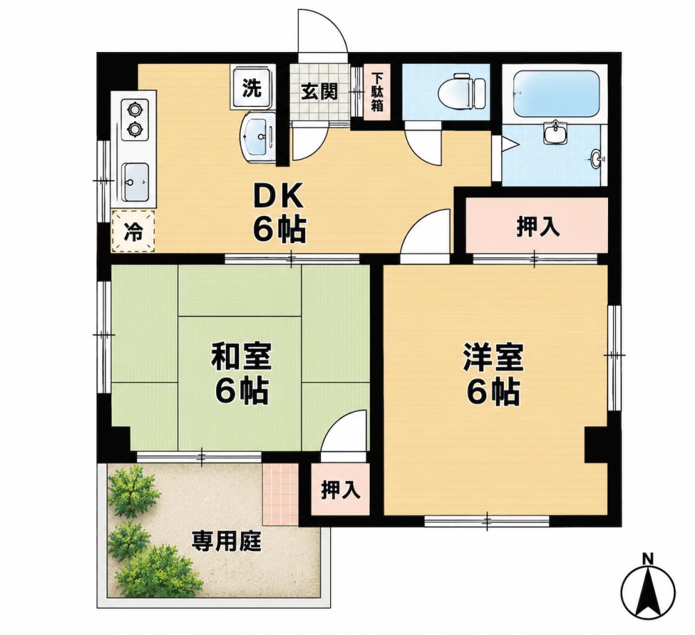 桜マンションの間取り写真