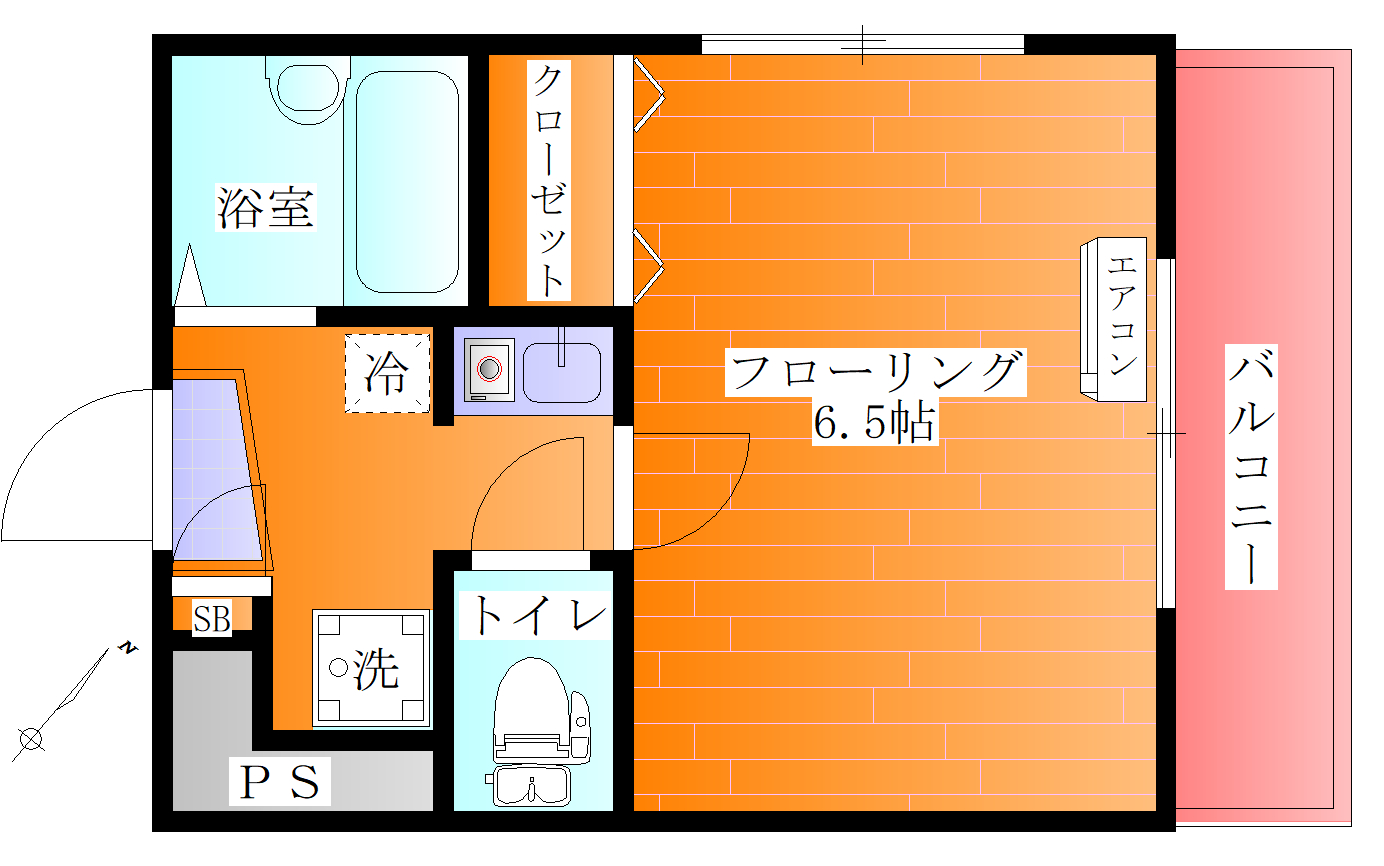 ＪＲ山手線 大塚駅 徒歩6分 4階建 築17年の間取り写真