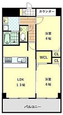 エーデル深江橋の間取り写真