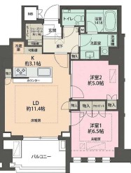 東京メトロ千代田線 乃木坂駅 徒歩12分 7階建 築9年の間取り写真