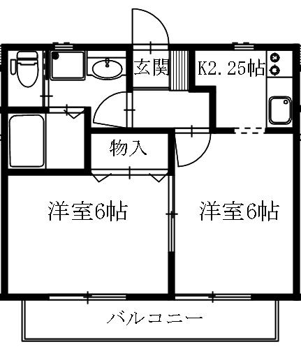 モンマ壱番館の間取り