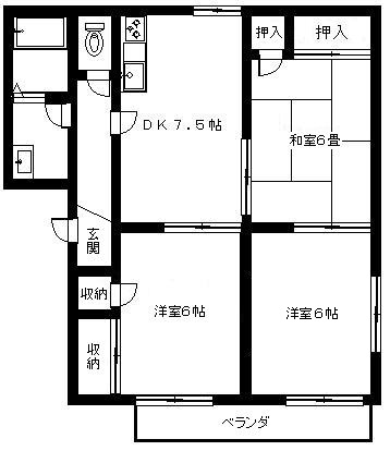 フレグランス田町の間取り