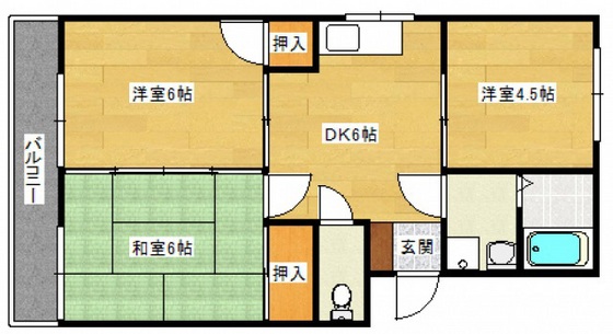 安芸郡府中町みくまりのマンションの間取り