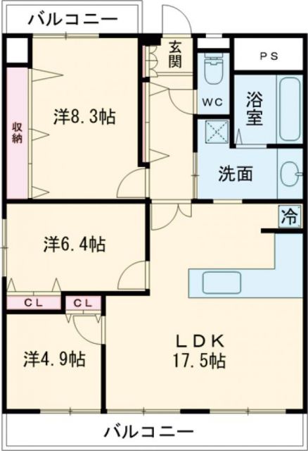 朝日プラザ野里北野町の間取り