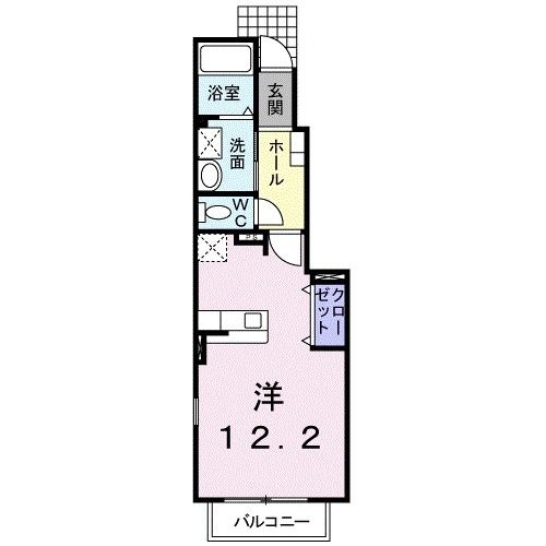 和歌山市毛見のアパートの間取り