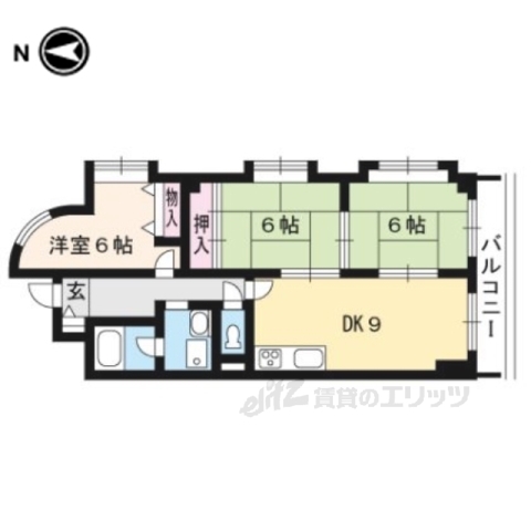 ベルベデール向日町の間取り