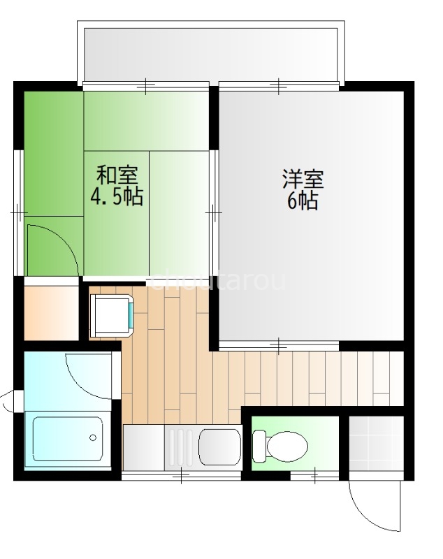 川越市諏訪町のアパートの間取り