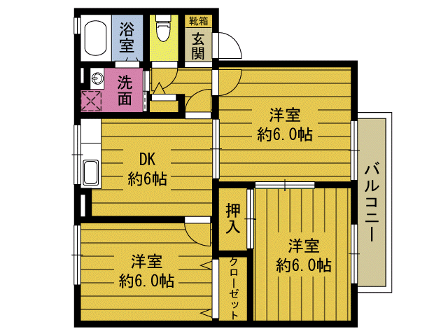 豊府スクエアの間取り