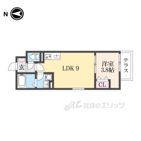 大和郡山市筒井町のアパートの間取り