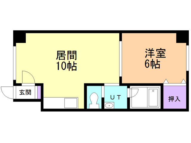 函館市栄町のマンションの間取り