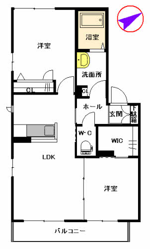 シャーメゾン・ヴィブレ2番館の間取り