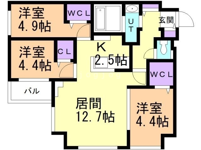 【ＭＯＤＥＮＡ　ＳＩＡＮの間取り】