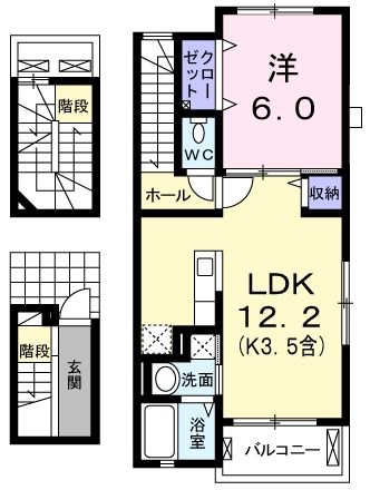 【ラフレシールIIIの間取り】