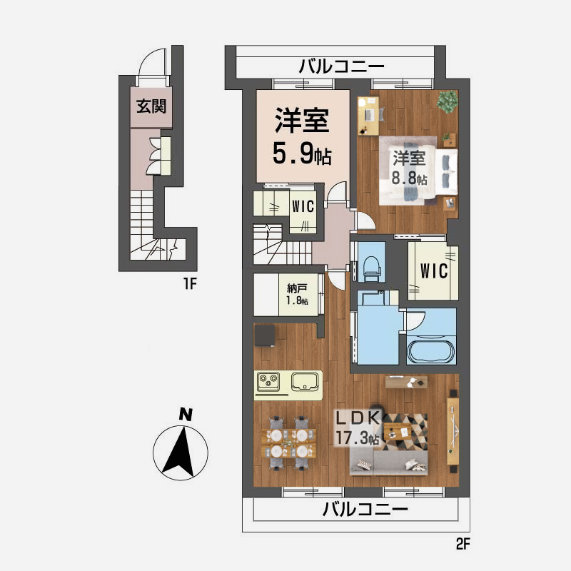 エルム白鷺の間取り