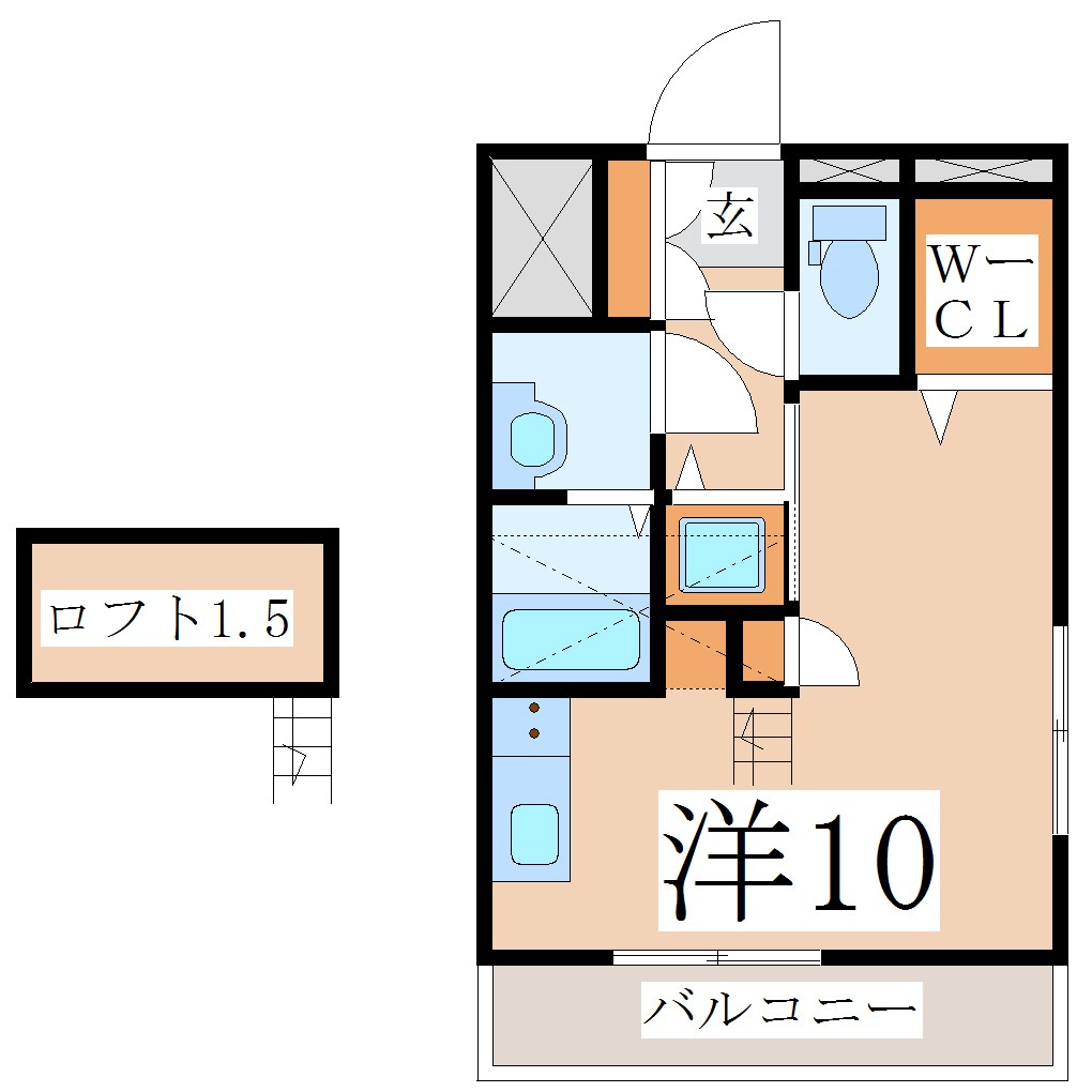 鹿児島市中央町のマンションの間取り