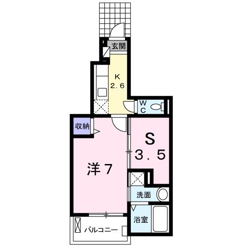 【阪南市尾崎町のアパートの間取り】