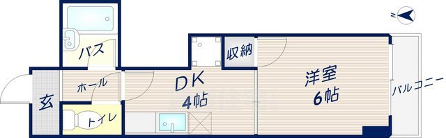 東大阪市菱屋東のマンションの間取り