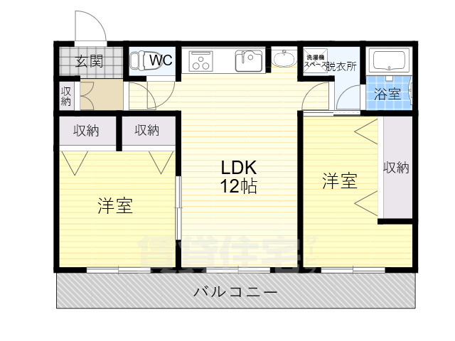 【大和郡山市柳のマンションの間取り】