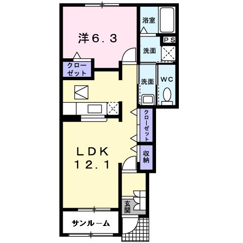 トレフル　Ｃの間取り