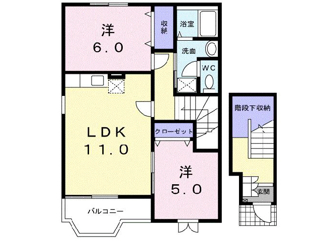 パインヒル石井Ｂの間取り