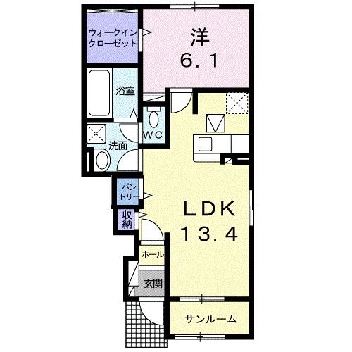 グランシャリオ日南　IIの間取り