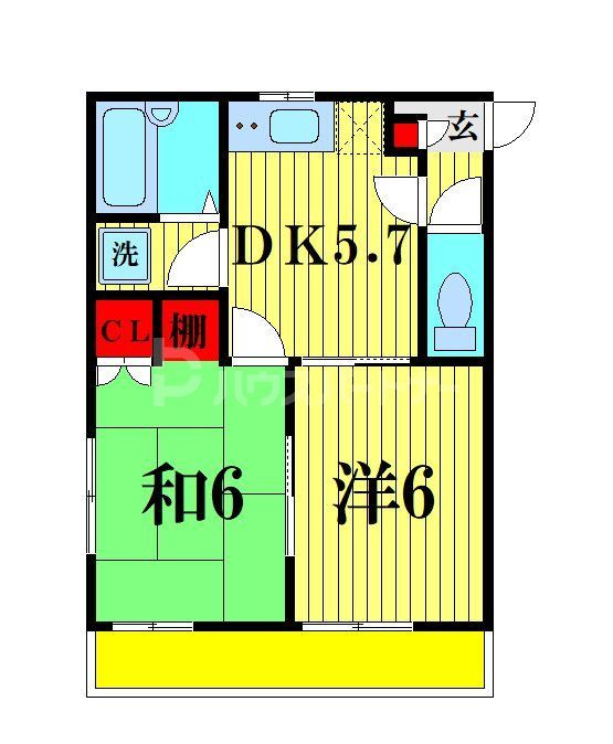 さいたま市大宮区大成町のマンションの間取り