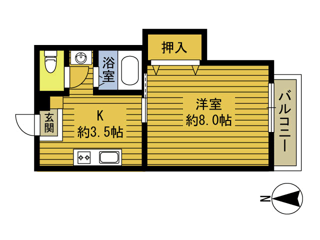 パナハイツＡＳＡＭＩの間取り