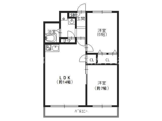 ドミールサニー長尾の間取り