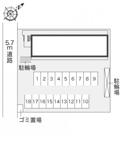 【レオパレスフィスデファミーユのエントランス】