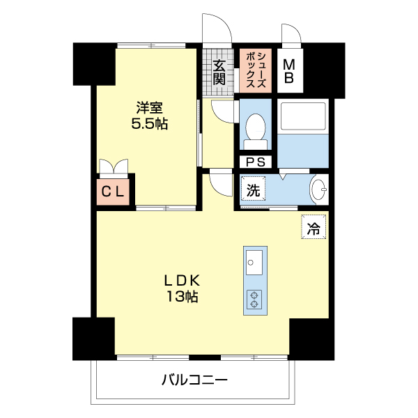 仙台市太白区長町のマンションの間取り