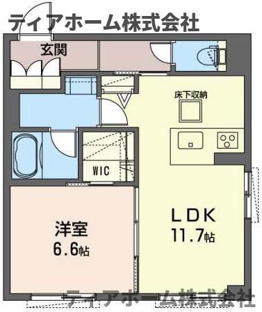 大和高田市礒野南町のマンションの間取り