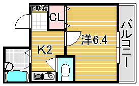 吹田市元町のマンションの間取り