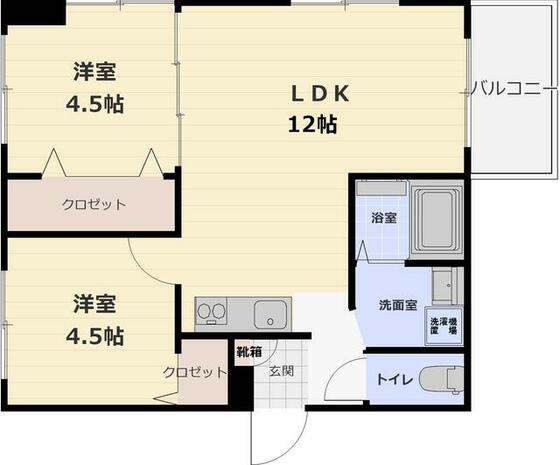 クレアハイツ雲雀丘の間取り