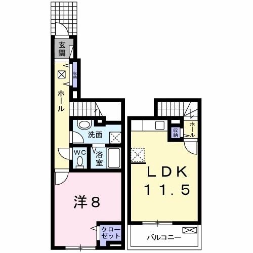 広島市安佐北区可部南のアパートの間取り