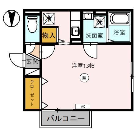 セレッサ花堂　Ａの間取り