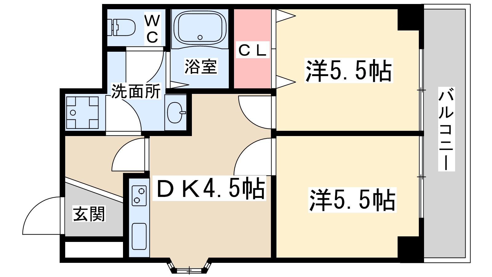 大阪市北区樋之口町のマンションの間取り